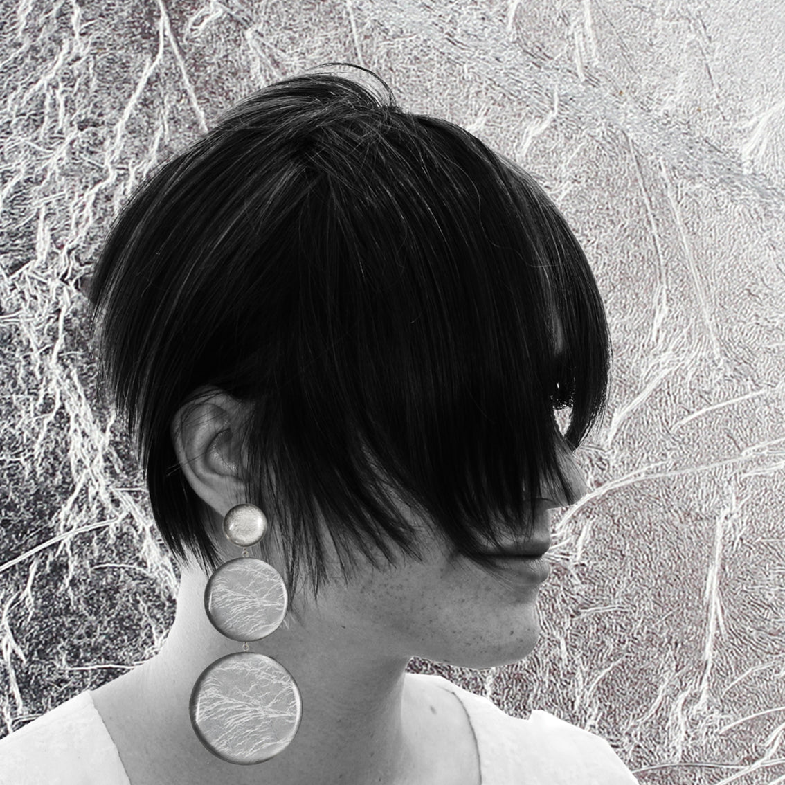 ASTRE TRIPLE DISC STATEMENT EARRINGS - ST047