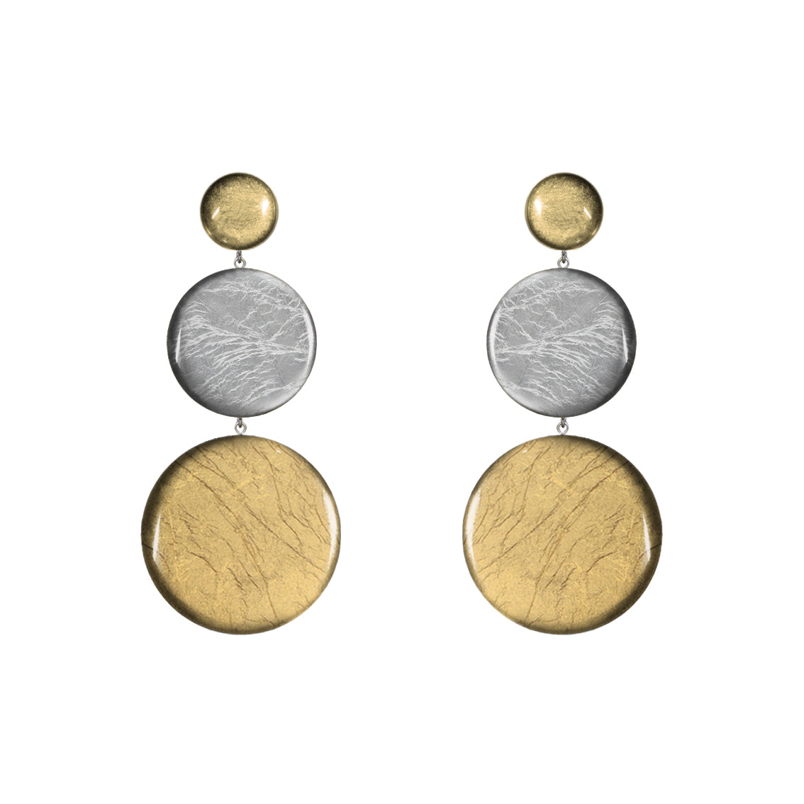 ASTRE TRIPLE DISC STATEMENT EARRINGS - ST047