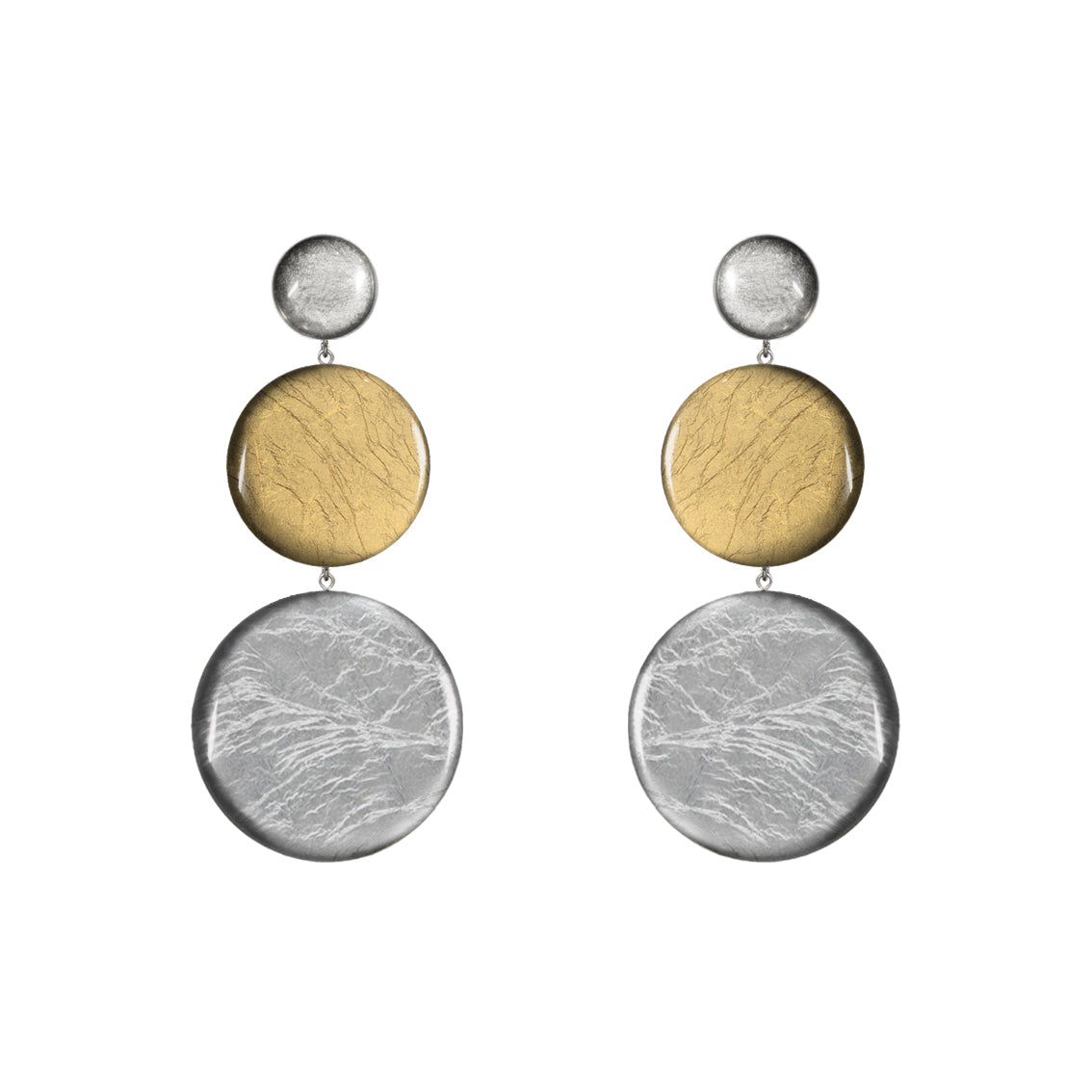 ASTRE TRIPLE DISC STATEMENT EARRINGS - ST047