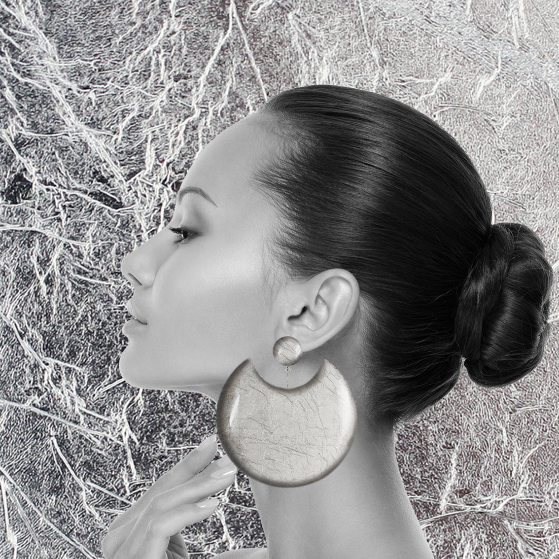 MOON ECLIPSE X LARGE STATEMENT EARRINGS - ST012