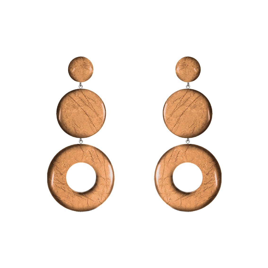 ASTRE TRIPLE OPEN  DISC STATEMENT EARRINGS - ST053