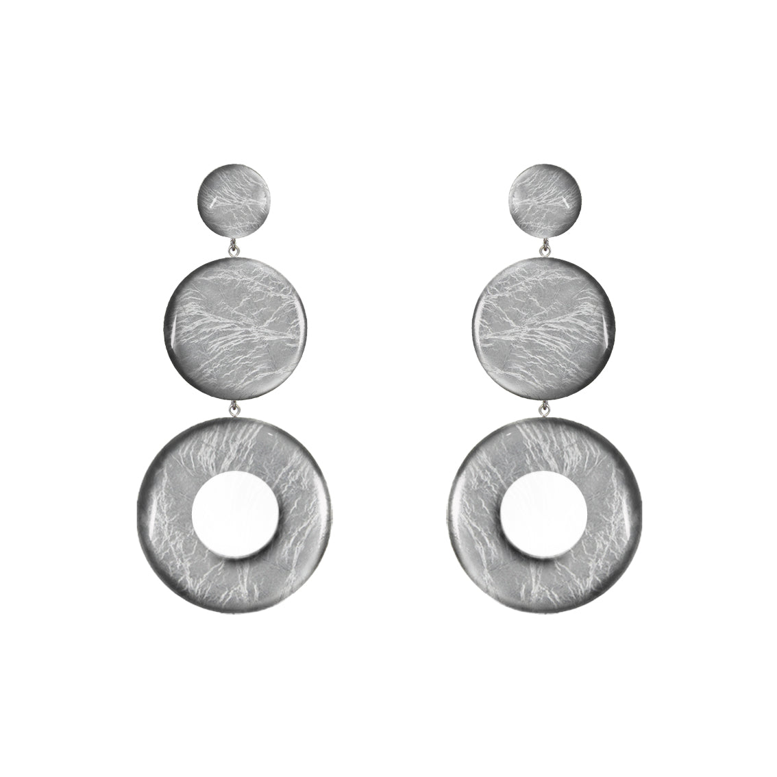 ASTRE TRIPLE OPEN  DISC STATEMENT EARRINGS - ST053