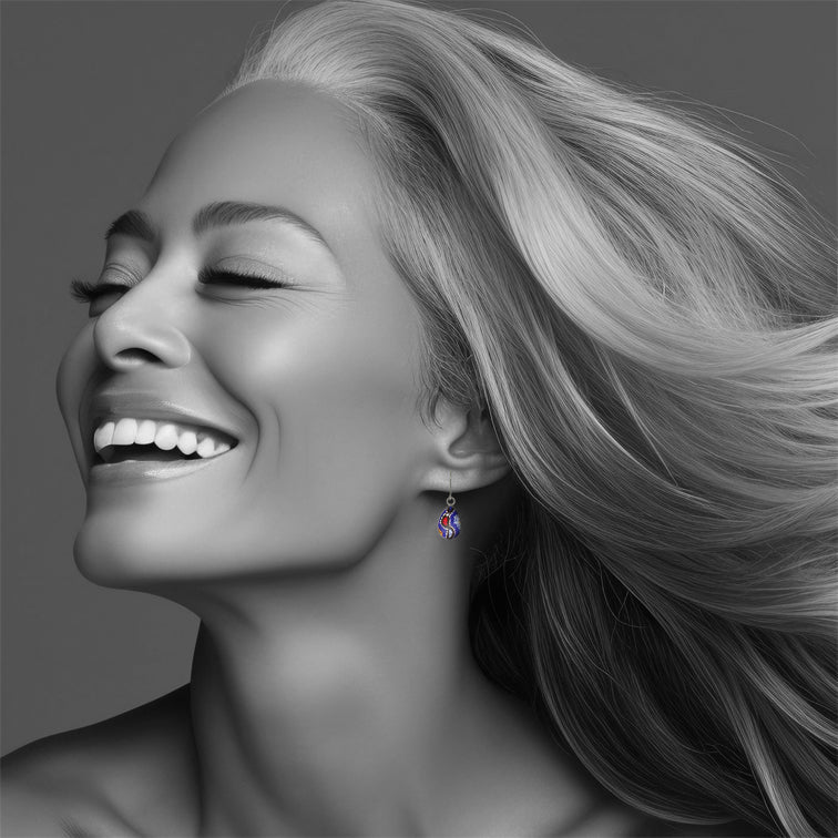 OTTO STAR BLUE XS DROP EARRINGS - SD482S - on Satchel