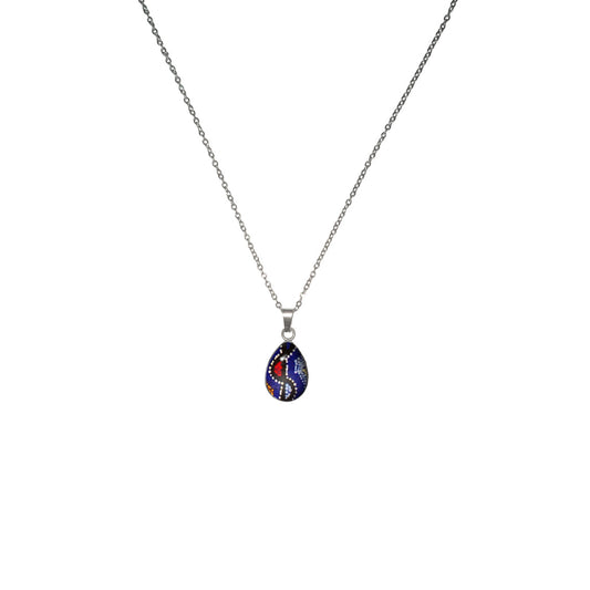OTTO STAR BLUE XS DROP PENDANT ON A CHAIN NECKLACE - SD481 - in Circle Box