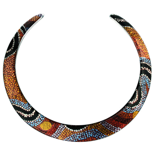 OTTO STAR ORANGE ADJUSTABLE FITTED NECKLACE - SD206