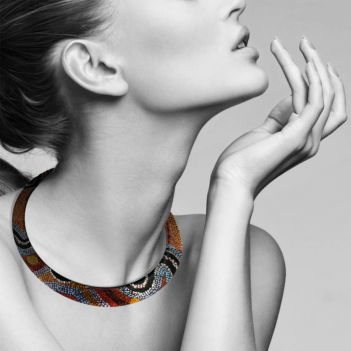 OTTO STAR ORANGE ADJUSTABLE FITTED NECKLACE - SD206