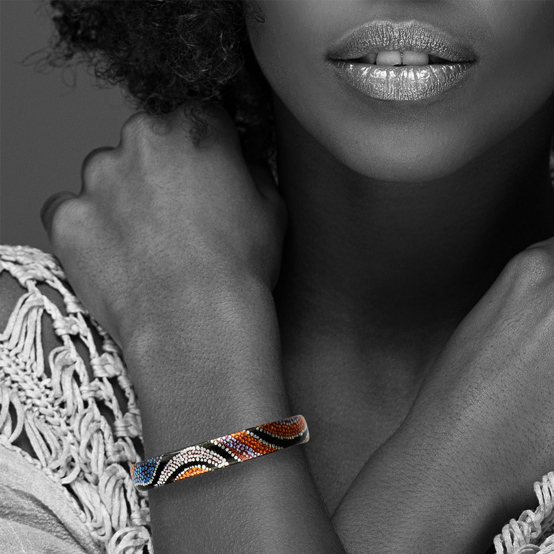 STAR ORANGE ADJUSTABLE MINI  BRACELET - SD208