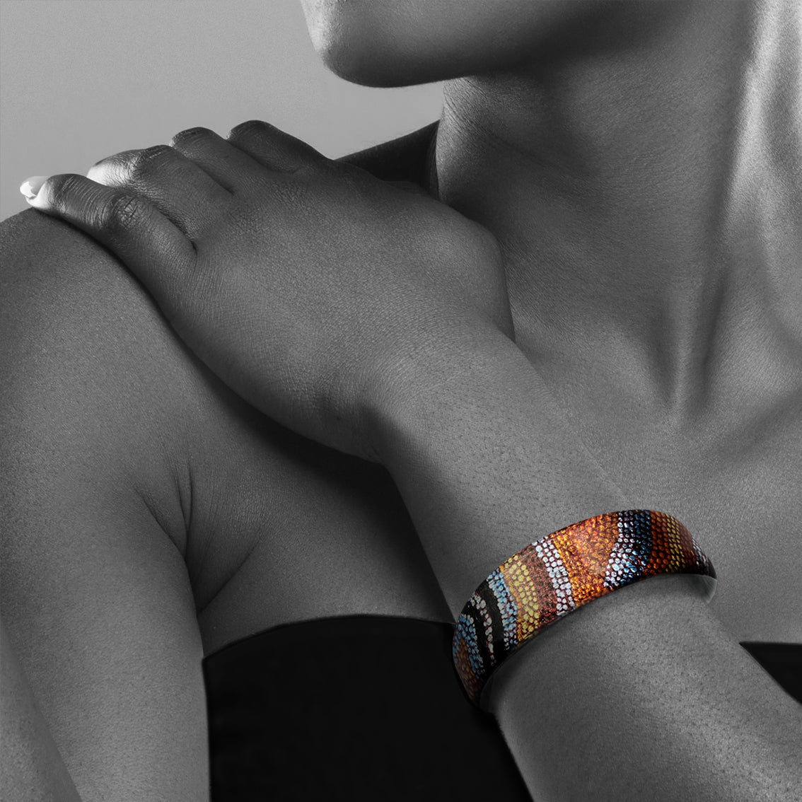 STAR ORANGE ADJUSTABLE NARROW BRACELET - SD209