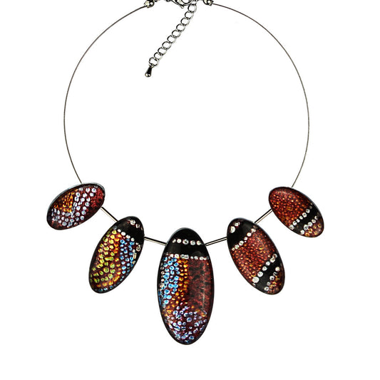 OTTO STAR ORANGE ADJUSTABLE NECKLACE - SD205