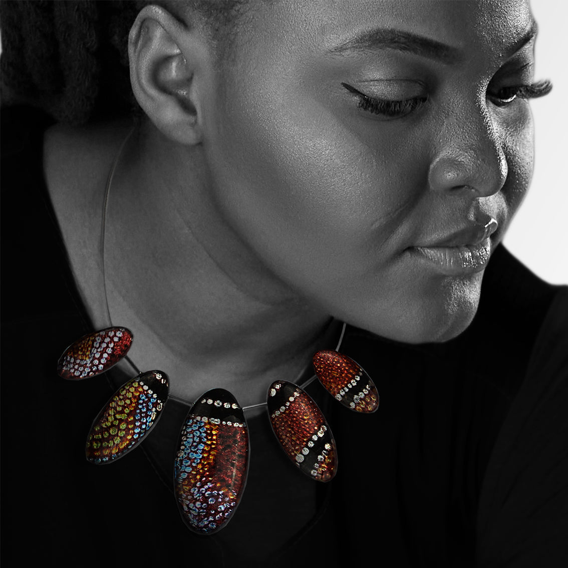 OTTO STAR ORANGE ADJUSTABLE NECKLACE - SD205