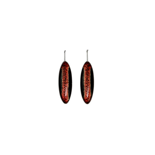 OTTO STAR RED DANGLE DROP LONG EARRINGS - D463