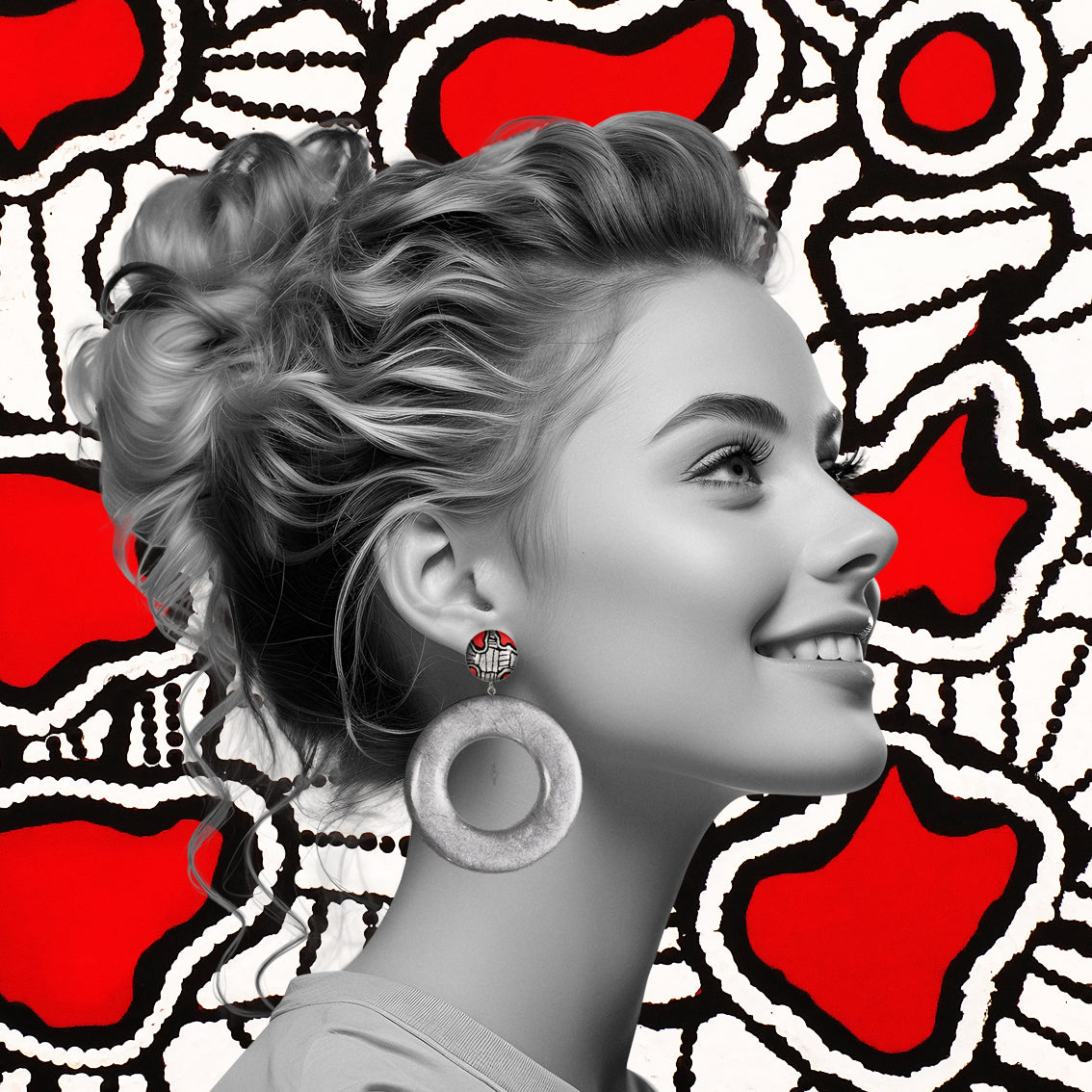 AMELIA OPEN CIRCLE LARGE STATEMENT EARRINGS - ST048