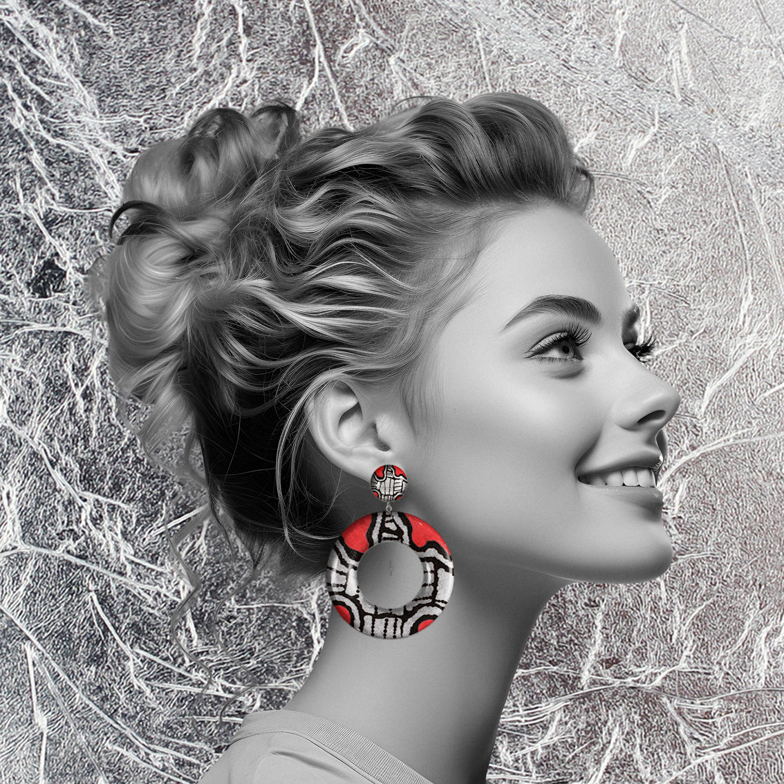 AMELIA OPEN CIRCLE LARGE STATEMENT EARRINGS - ST048