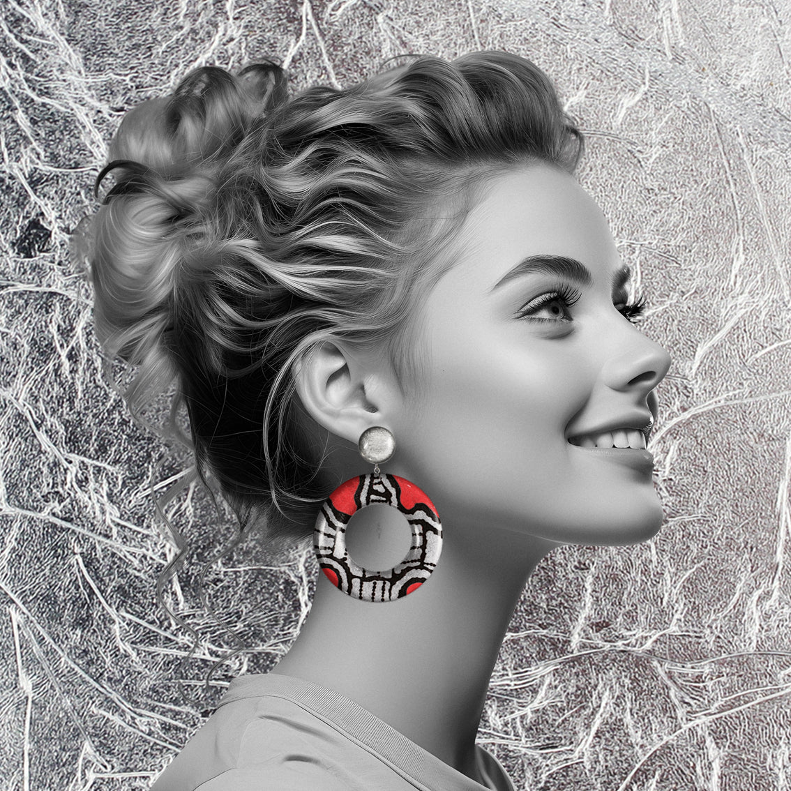 AMELIA OPEN CIRCLE LARGE STATEMENT EARRINGS - ST048