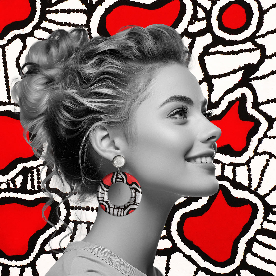 AMELIA OPEN CIRCLE LARGE STATEMENT EARRINGS - ST048