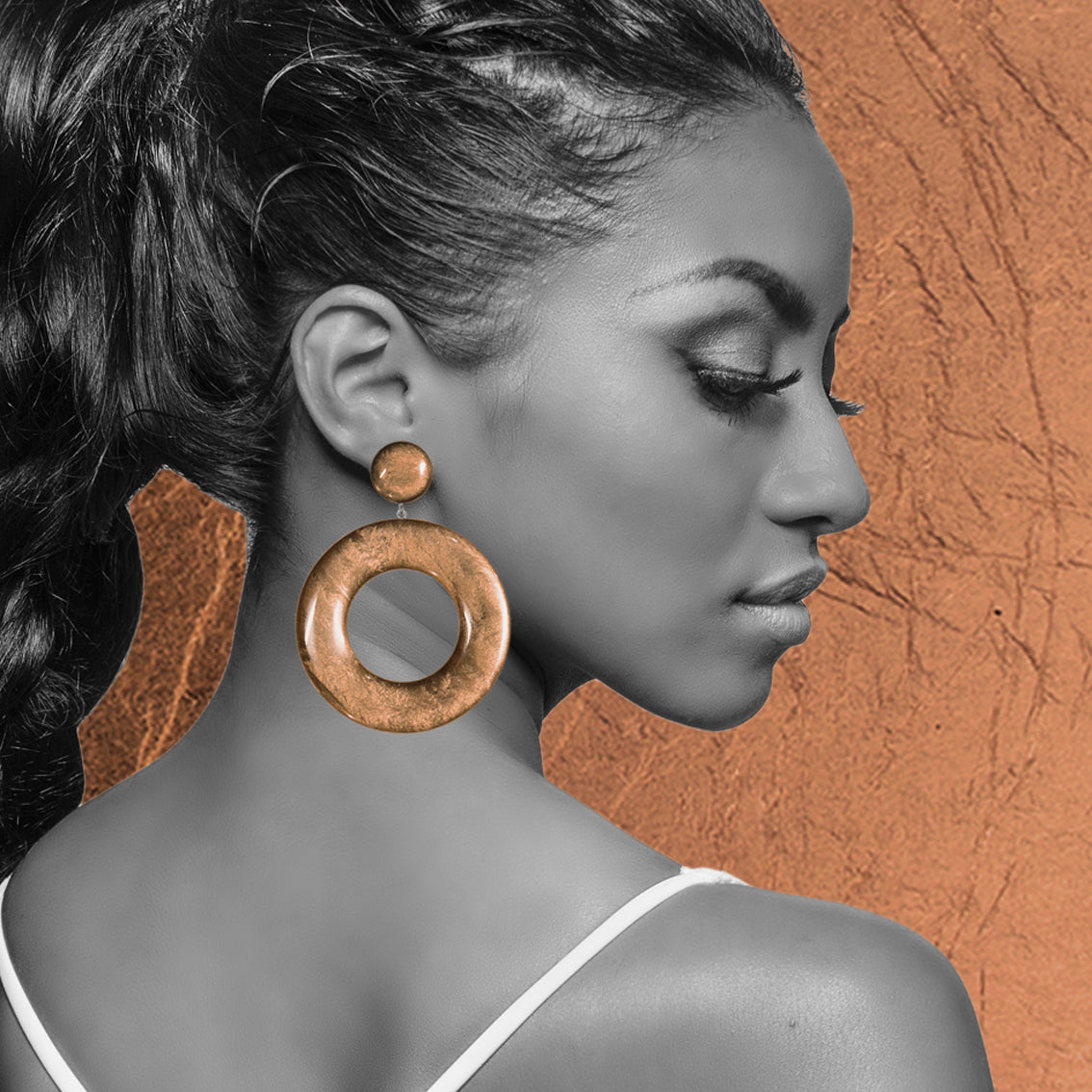 ASTRE OPEN CIRCLE LARGE STATEMENT EARRINGS - ST050