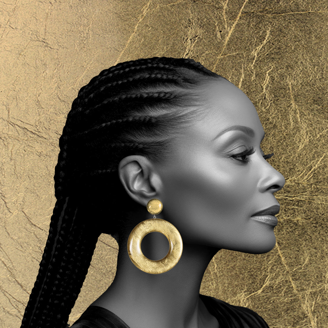 ASTRE OPEN CIRCLE LARGE STATEMENT EARRINGS - ST050