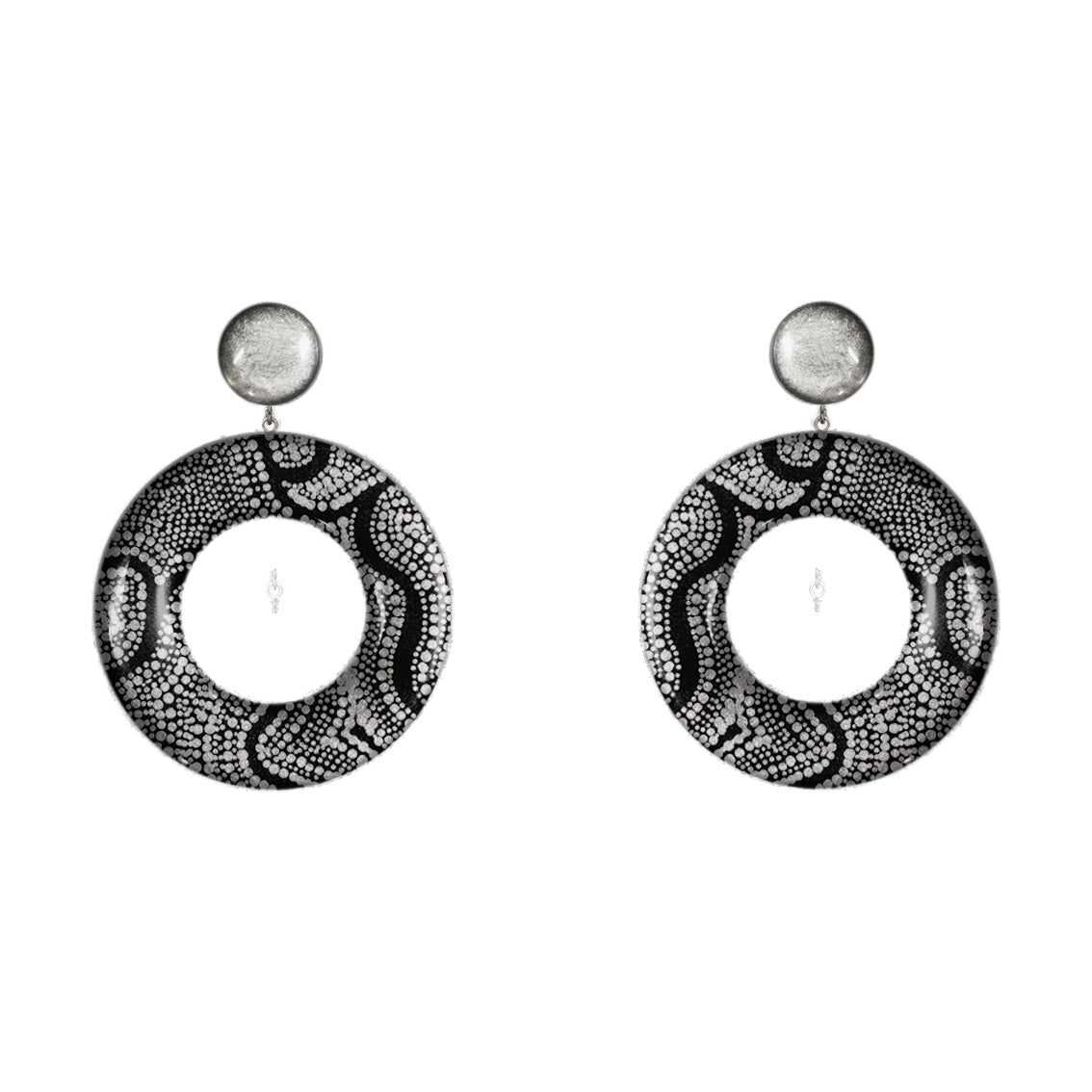 ATHENA OPEN CIRCLE LARGE STATEMENT EARRINGS - ST049