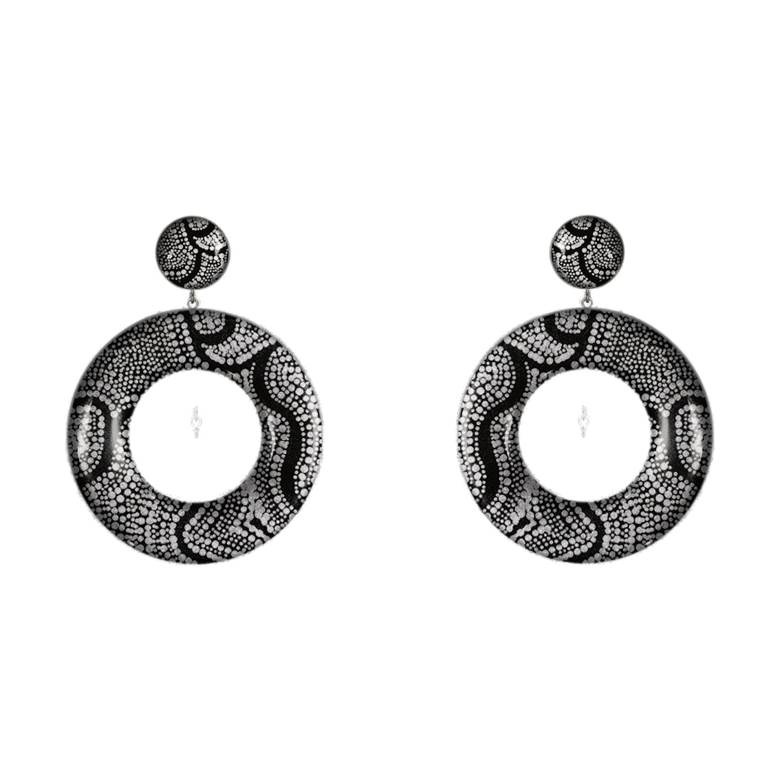 ATHENA OPEN CIRCLE LARGE STATEMENT EARRINGS - ST049