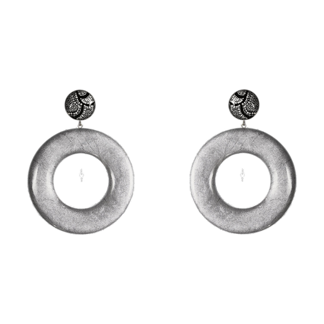 ATHENA OPEN CIRCLE LARGE STATEMENT EARRINGS - ST049