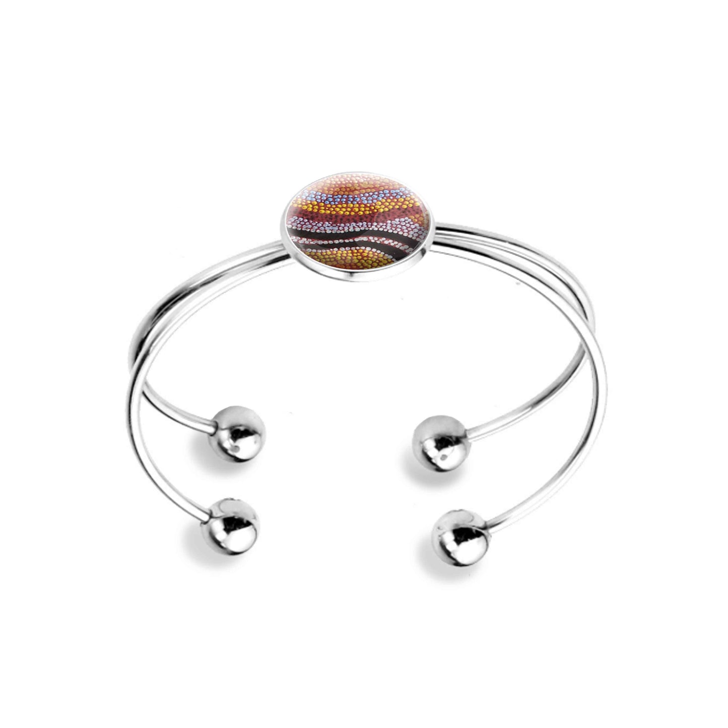STAR ORANGE DOUBLE WIRE BANGLE - B145