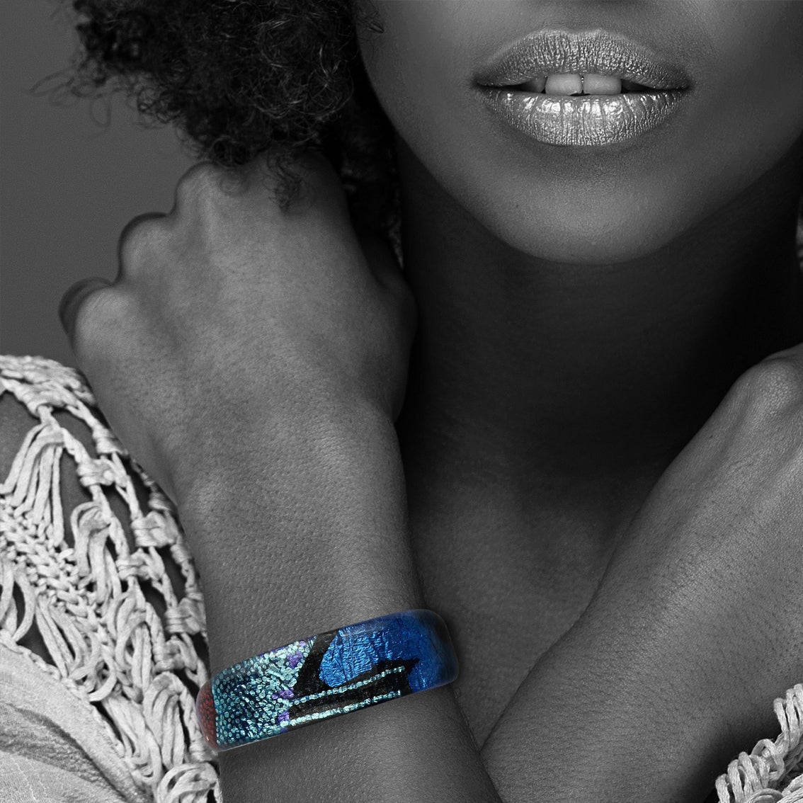 PAULINE EMU DREAMING BLUE ADJUSTABLE NARROW BRACELET - SD284