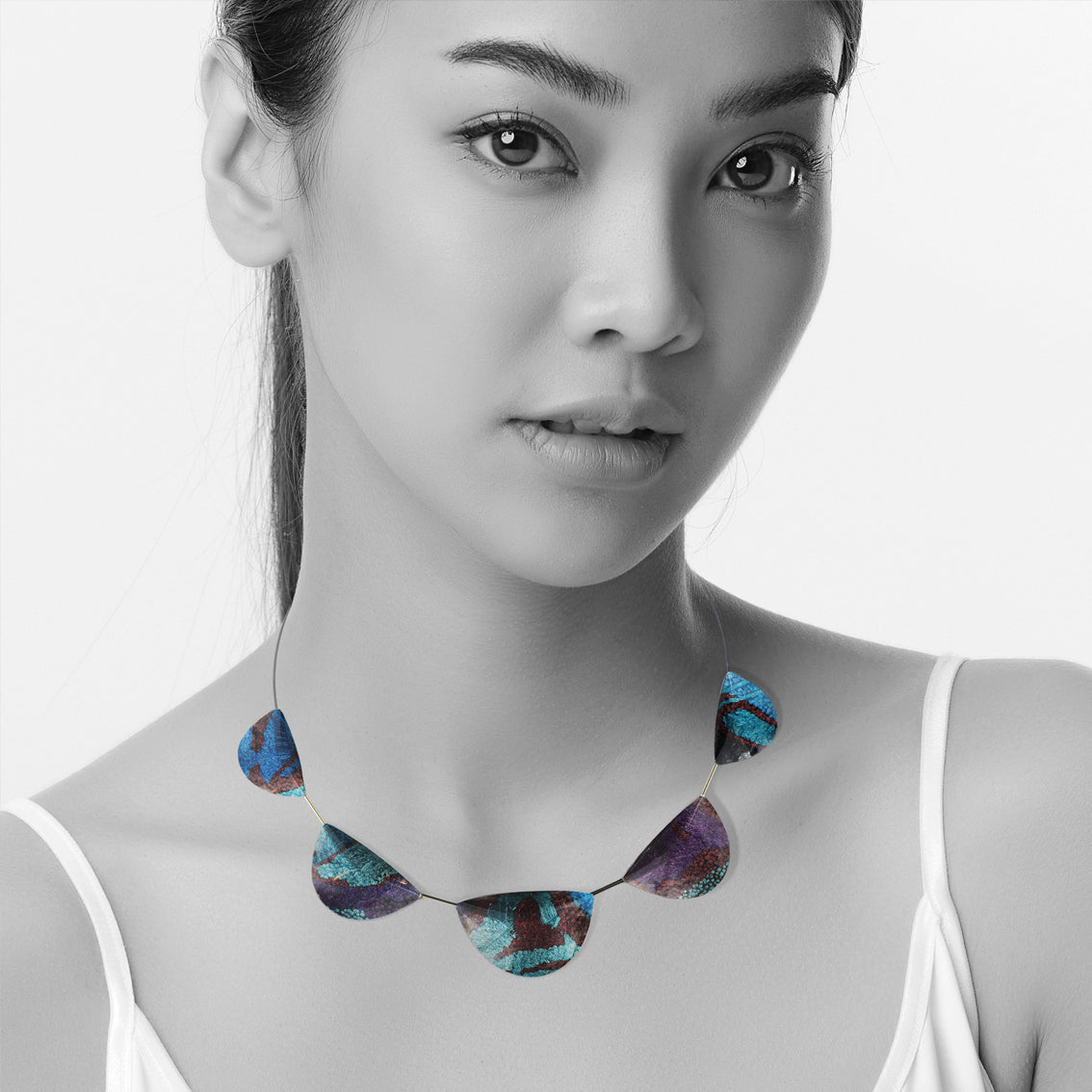 PAULINE EMU DREAMING BLUE ADJUSTABLE NECKLACE - SD280