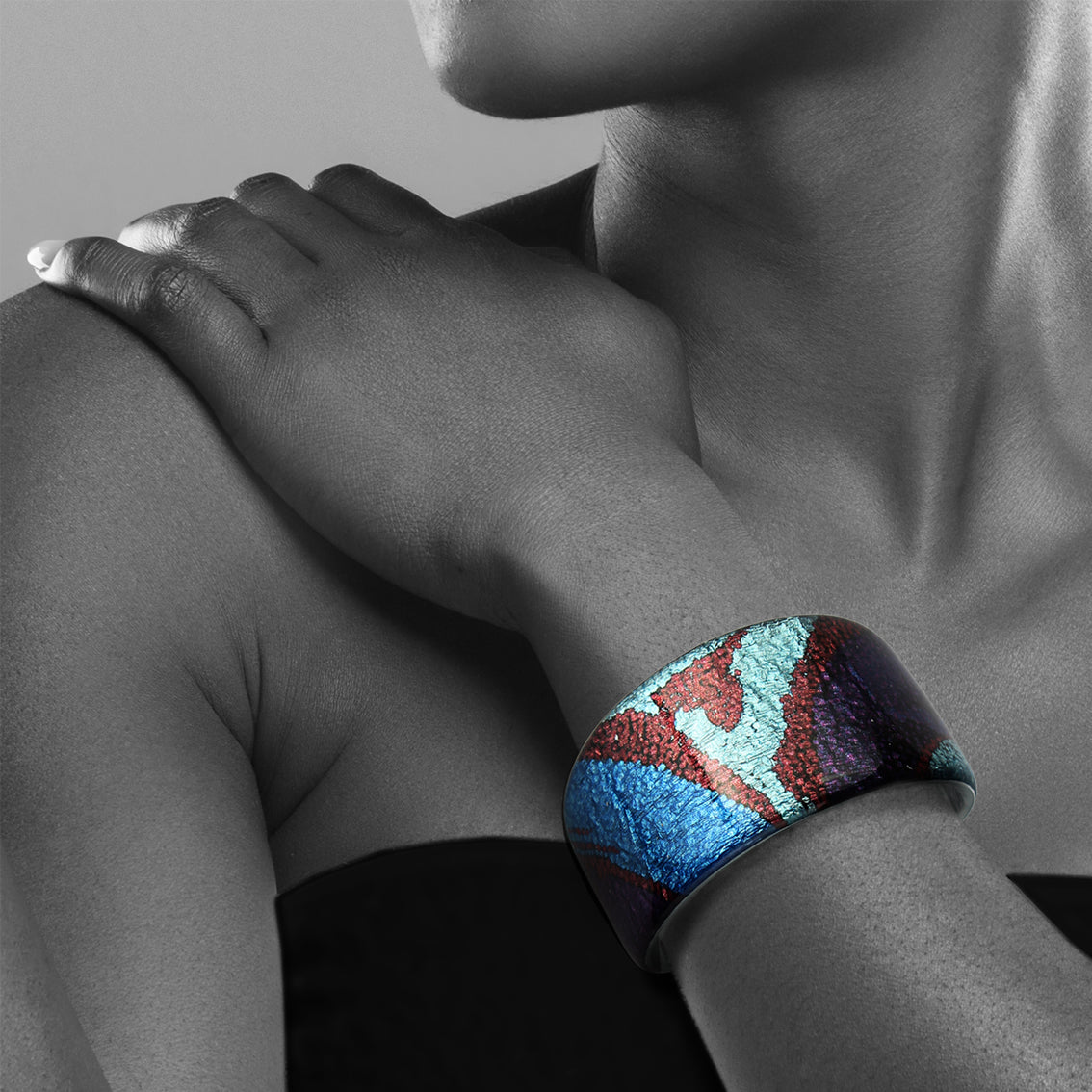 PAULINE EMU DREAMING BLUE ADJUSTABLE WIDE BRACELET - SD285