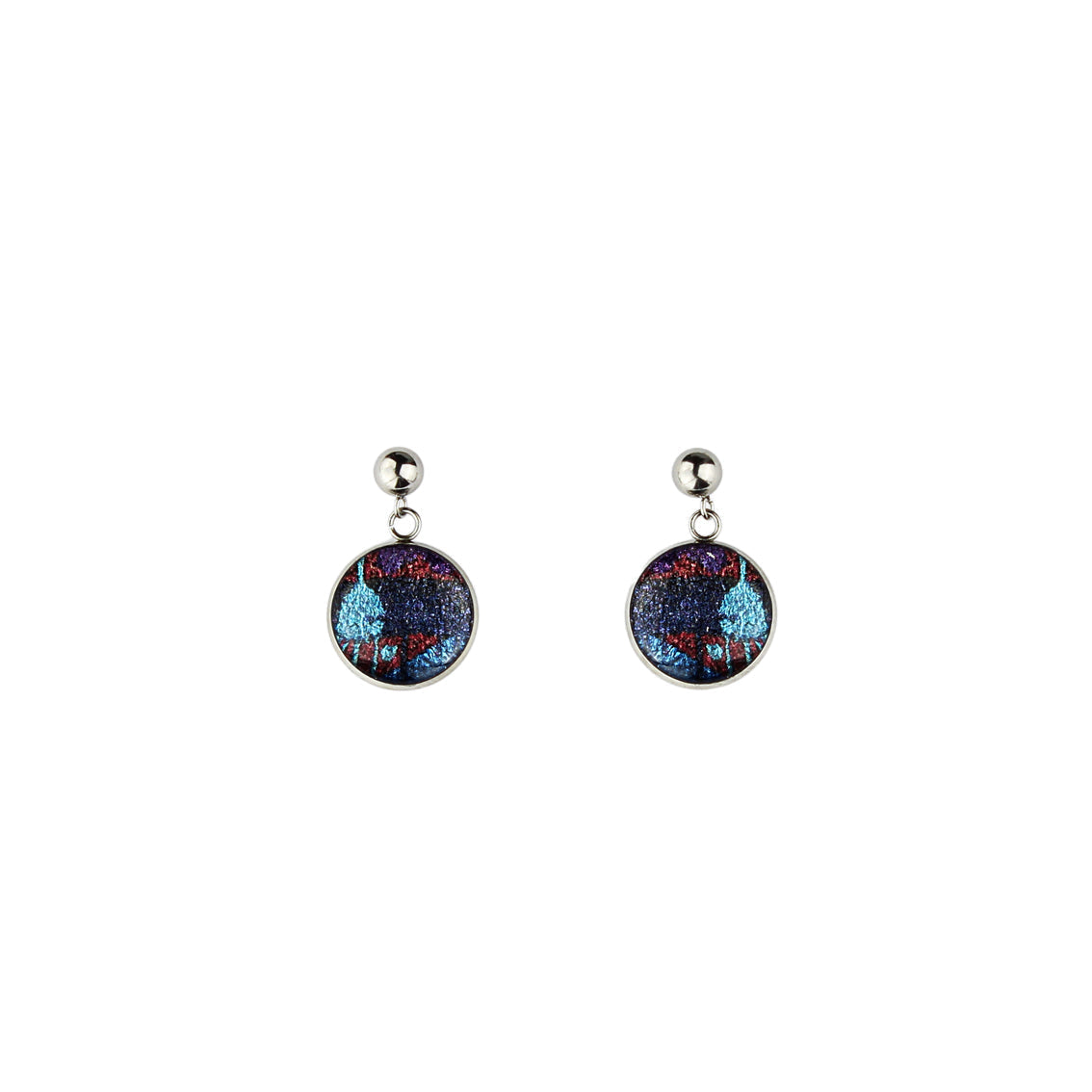 DANDLE DROP PAULINE EMU DREAMING CIRCLE BLUE EARRINGS - SD269 - in Circle Box