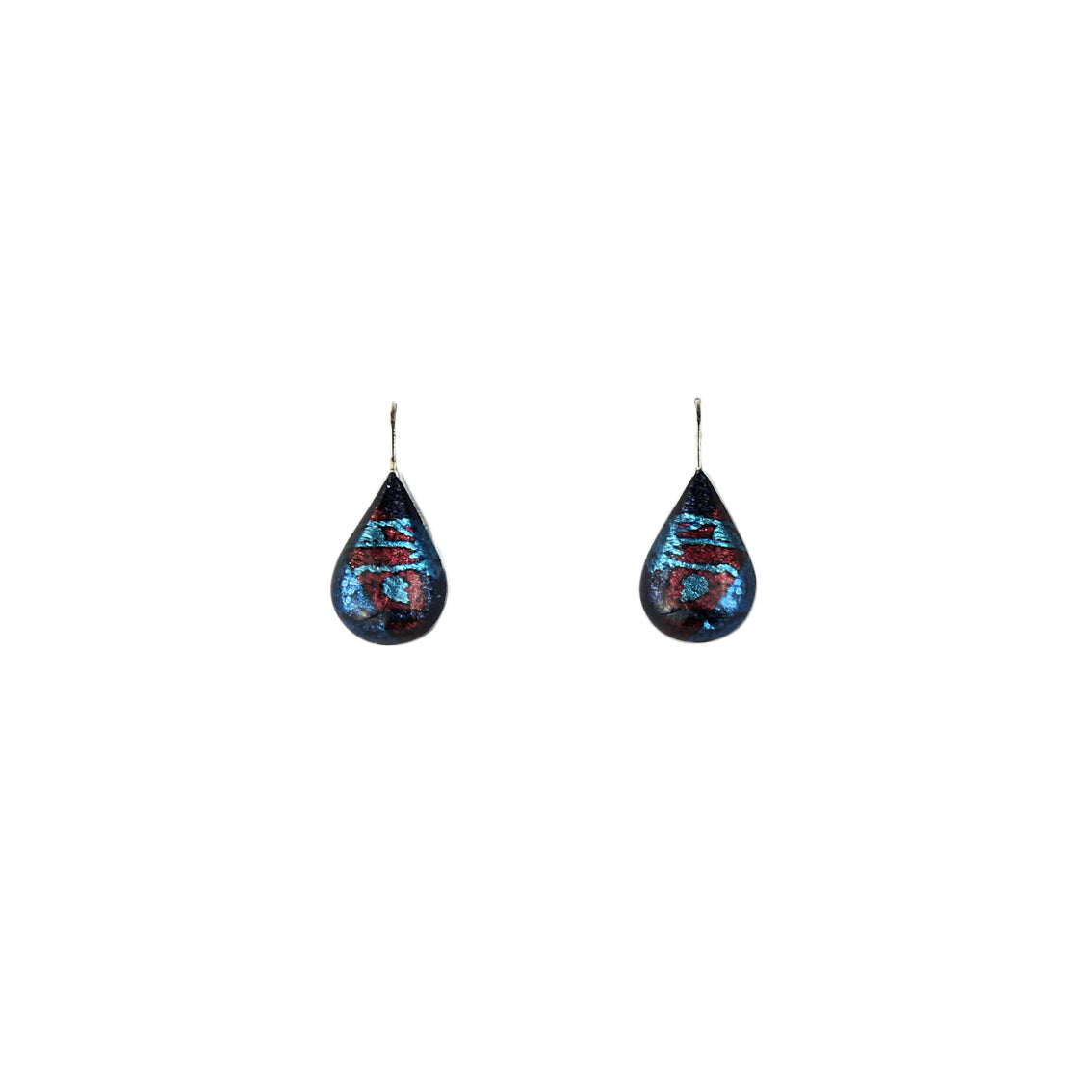 DANDLE DROP PAULINE EMU DREAMING DOMED BLUE EARRINGS - SD270
