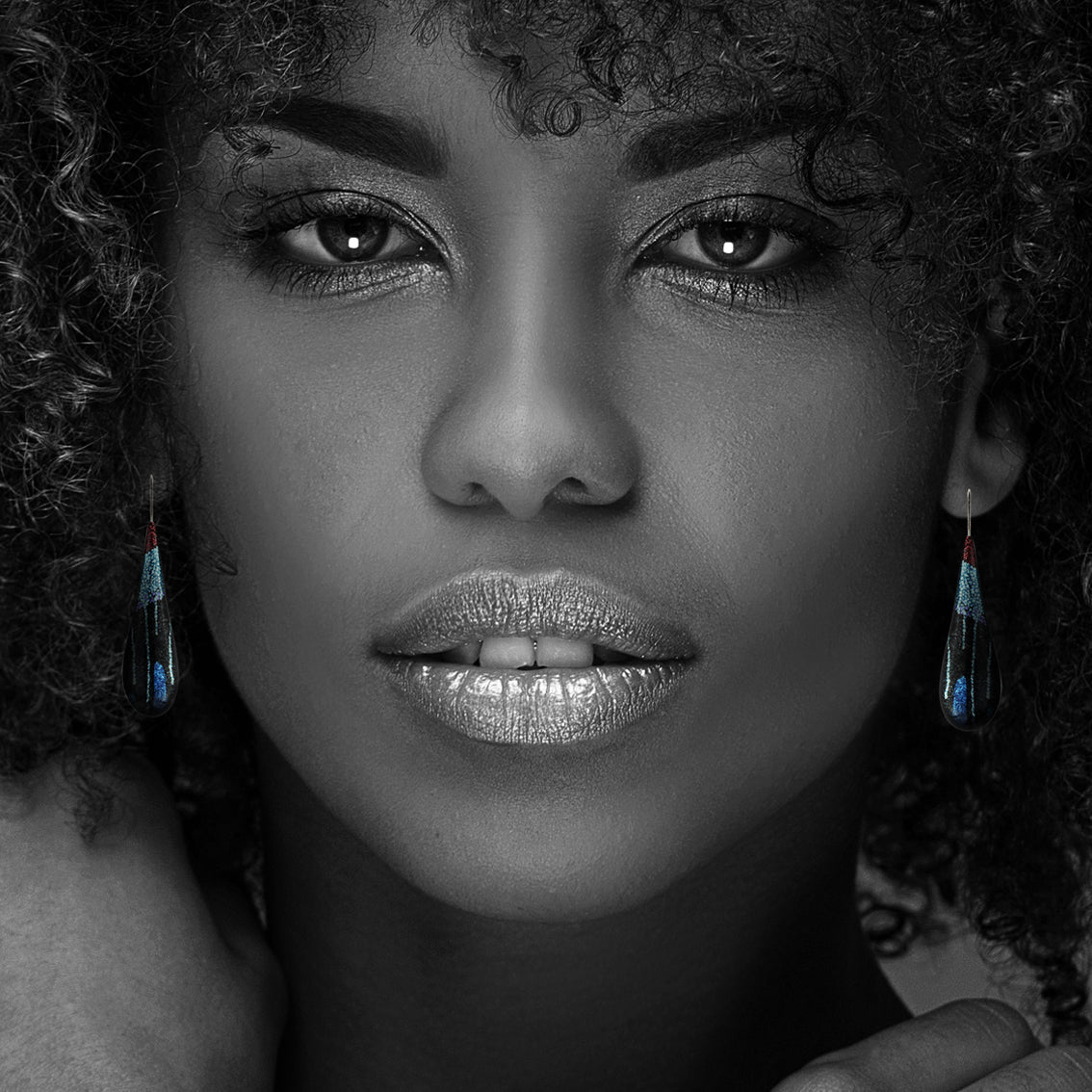 DANDLE DROP PAULINE EMU DREAMING LARGE BLUE EARRINGS - SD273