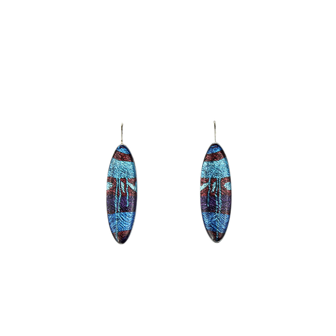 DANDLE DROP PAULINE EMU DREAMING LONG BLUE EARRINGS - SD272