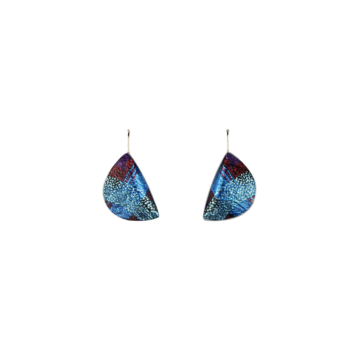 DANDLE DROP PAULINE EMU DREAMING NARROW BLUE EARRINGS - SD271