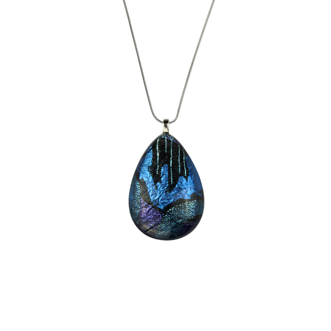 PAULINE EMU DREAMING BLUE LARGE DROP PENDANT ON A CHAIN NECKLACE - SD278