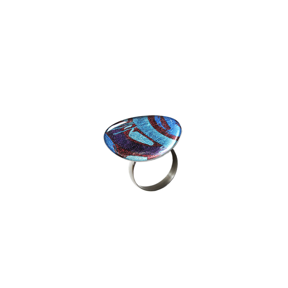 PAULINE EMU DREAMING BLUE STATEMENT ADJUSTABLE RING - SD287