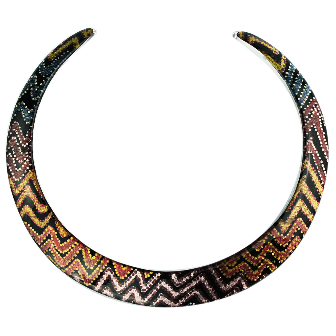 PAULINE GALLAGHER DESERT EARTHY COLORS ADJUSTABLE FITTED NECKLACE - SD076