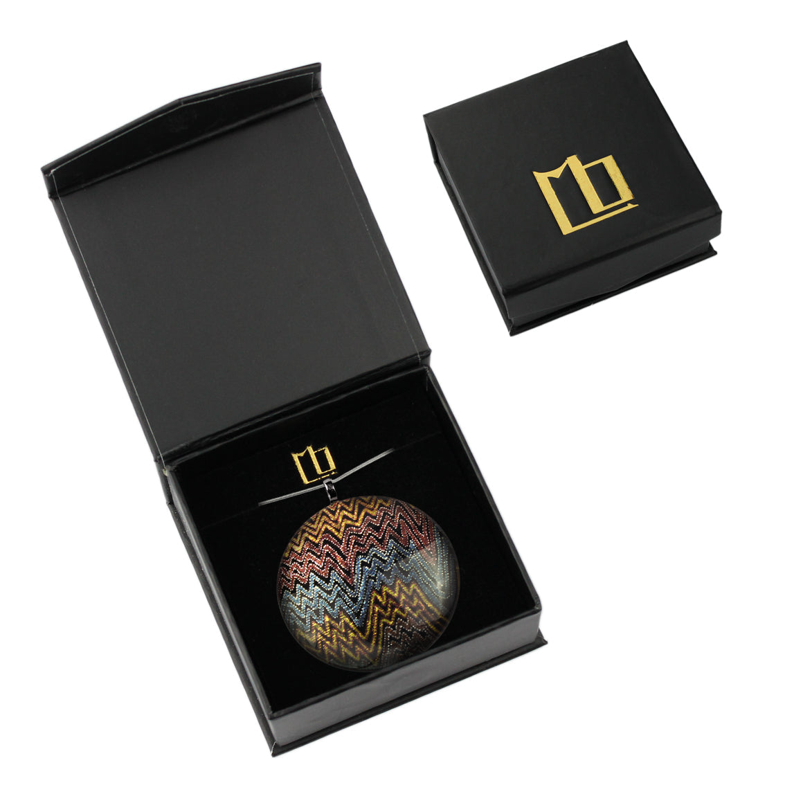 PAULINE GALLAGHER DESERT EARTHY COLORS LARGE CIRCLE PENDANT ON A CHAIN NECKLACE - SD075