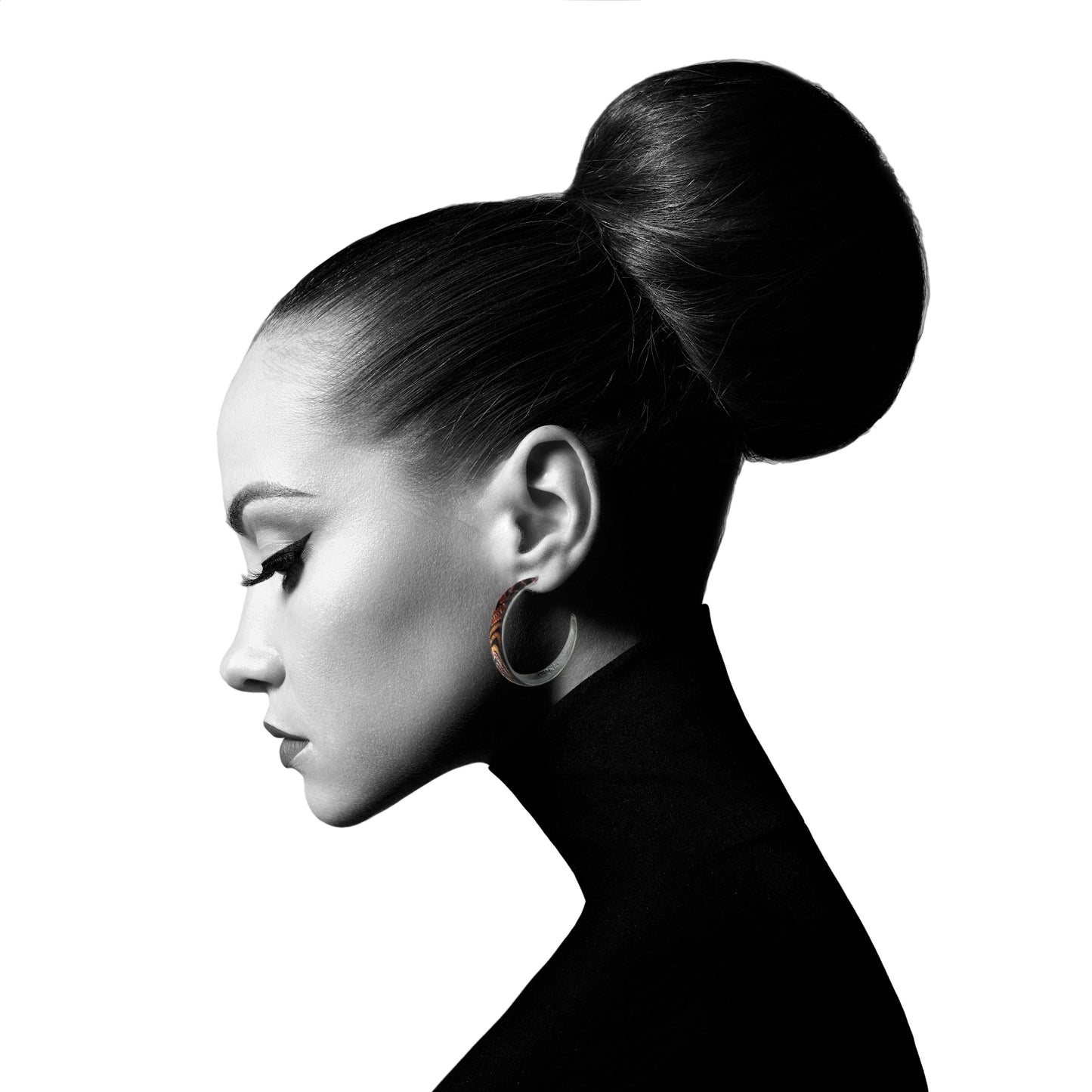 PAULINE GALLAGHER DESERT EARTHY COLORS STATEMENT LOOP EARRINGS - SD069