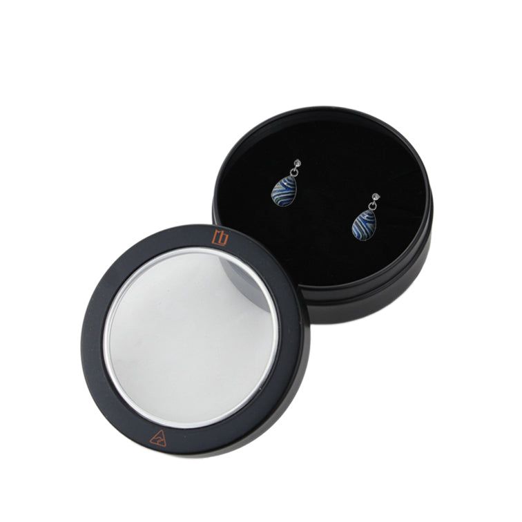 PAULINE GALLAGHER DANDLE DROP MINA BLUE EARRINGS - SD043 - in Circle Box