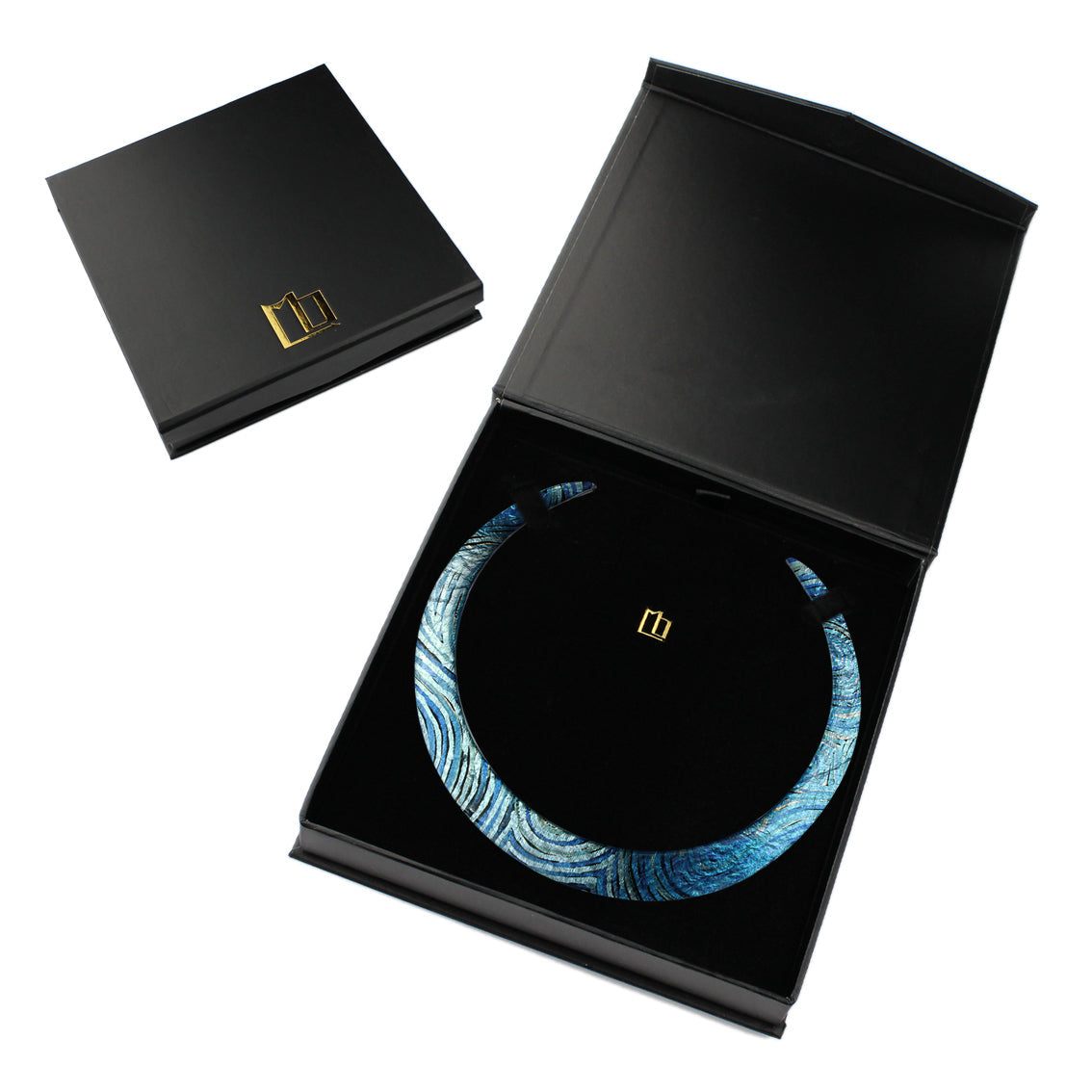 PAULINE GALLAGHER MINA BLUE ADJUSTABLE FITTED NECKLACE - SD057