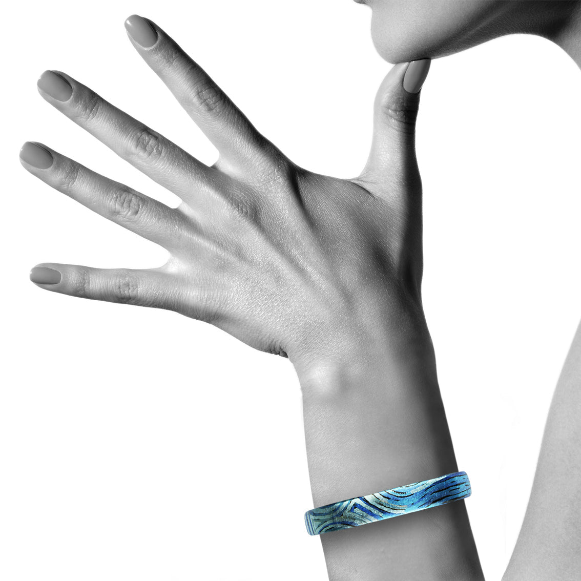 PAULINE GALLAGHER MINA BLUE ADJUSTABLE MINI  BRACELET - SD059