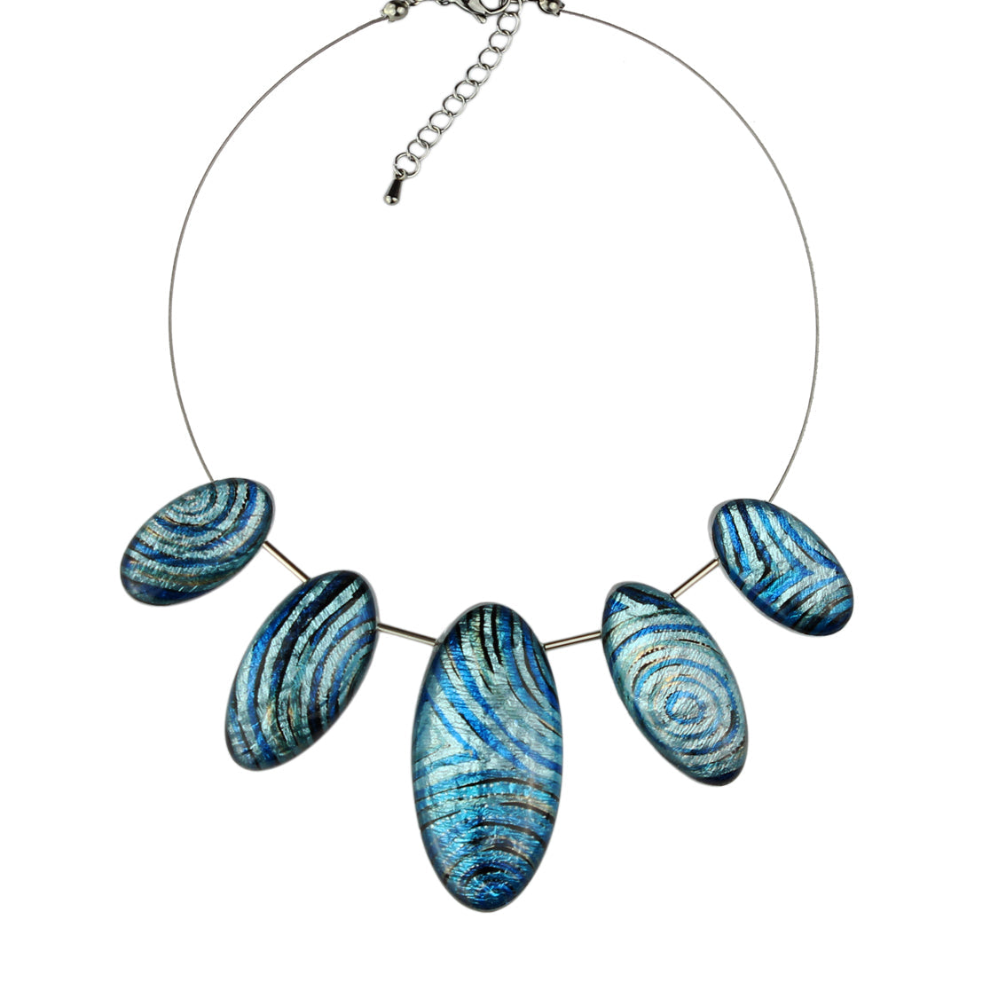 PAULINE GALLAGHER MINA BLUE ADJUSTABLE NECKLACE - SD056