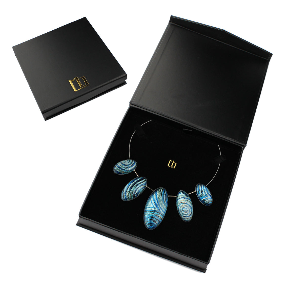 PAULINE GALLAGHER MINA BLUE ADJUSTABLE NECKLACE - SD056