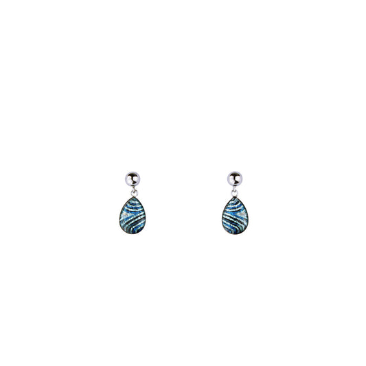 PAULINE GALLAGHER DANDLE DROP MINA BLUE EARRINGS - SD043S - on Satchel