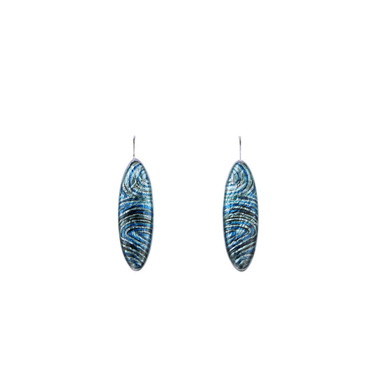 PAULINE GALLAGHER DANDLE DROP MINA LONG BLUE EARRINGS - SD045