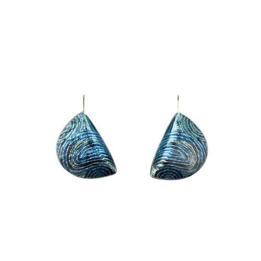 PAULINE GALLAGHER DANDLE DROP MINA MOON SHAPE BLUE EARRINGS - SD047