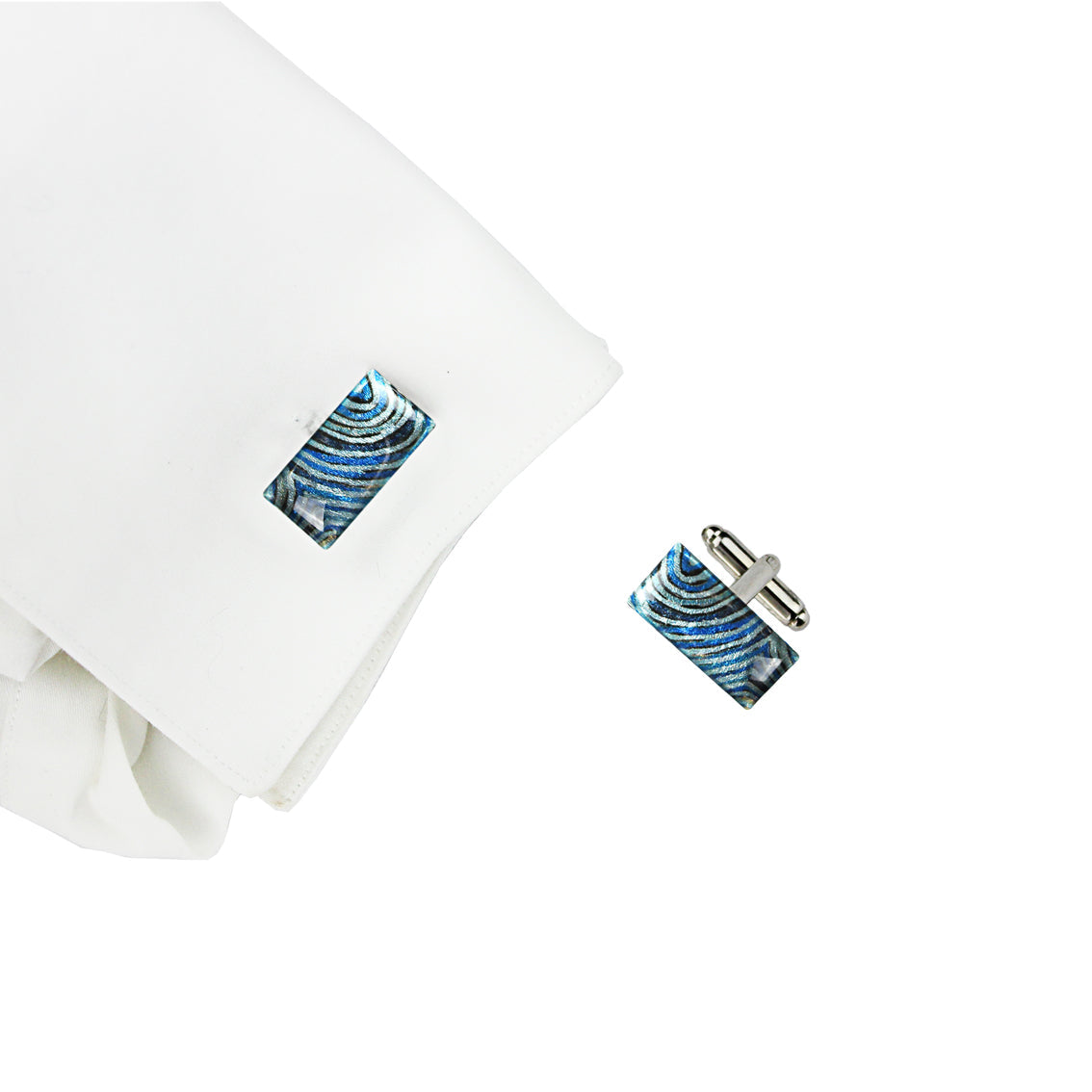 PAULINE GALLAGHER MINA BLUE ELEGANT CUFFLINKS - SD064