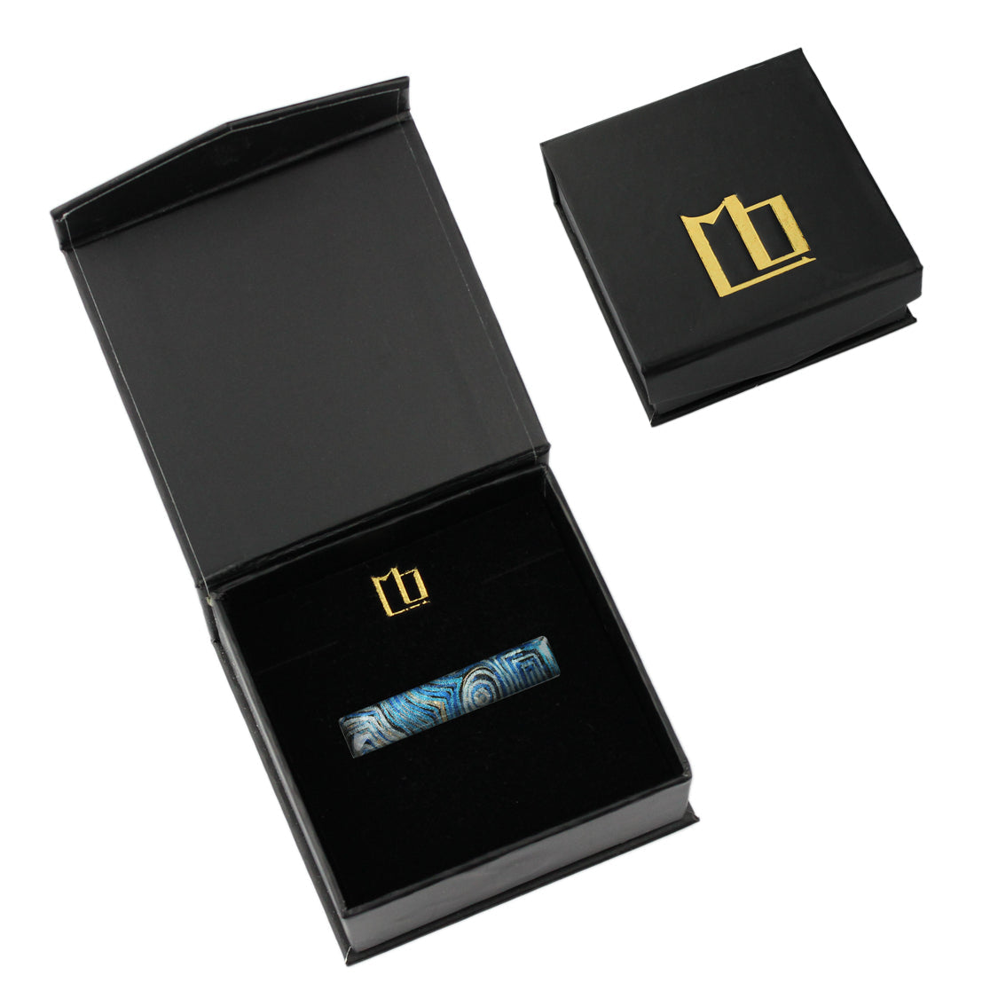 PAULINE GALLAGHER MINA BLUE ELEGANT TIE-CLIP - SD065