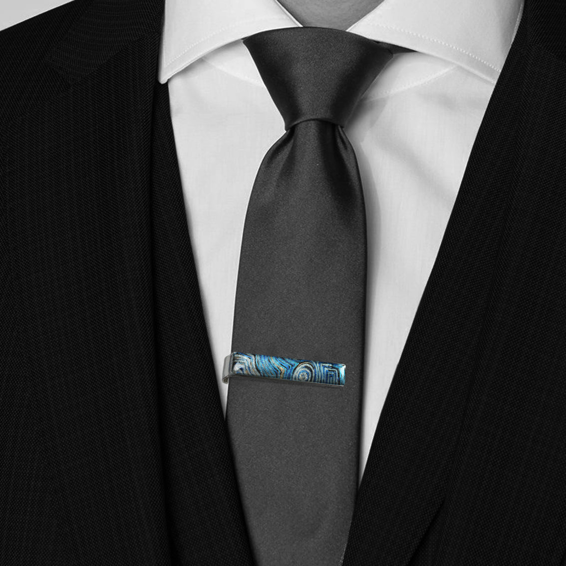 PAULINE GALLAGHER MINA BLUE ELEGANT TIE-CLIP - SD065