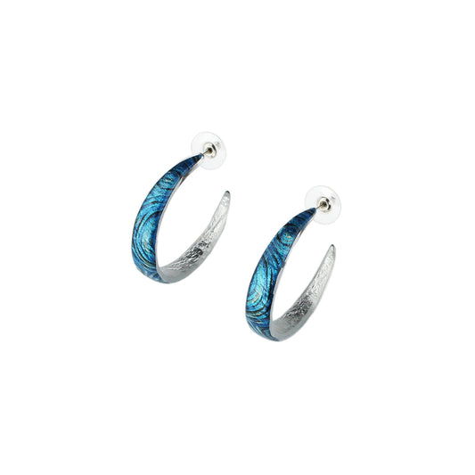 PAULINE GALLAGHER MINA BLUE STATEMENT LOOP EARRINGS - SD048
